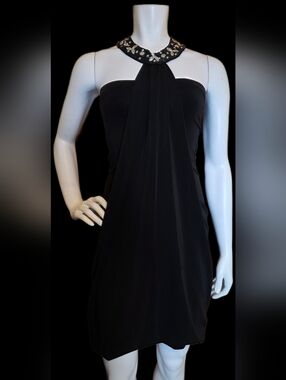 💙 55. Alfabeta Size 1 (US Size 6) Black Mini Dress